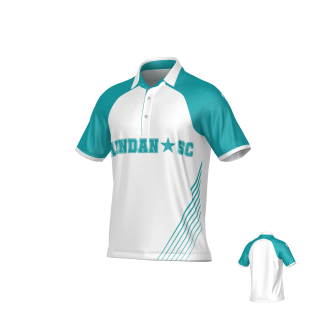 Mandan White Turquoise Polo for Men